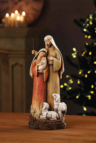 12" Holy Family with Lambs