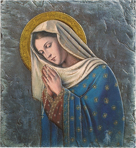 Madonna of the Rosary 10" Tile Plaque
