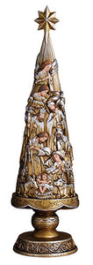 Metallic Nativity 21" Christmas Tree