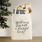 Grateful Heart Tote Bag with Inside Pocket