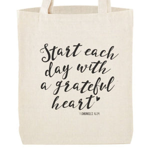 Grateful Heart Tote Bag with Inside Pocket