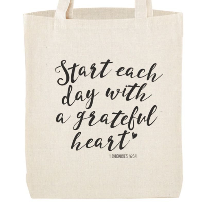 Grateful Heart Tote Bag with Inside Pocket