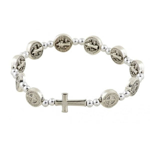 FREE St. Benedict Medals Stretch Rosary Bracelet