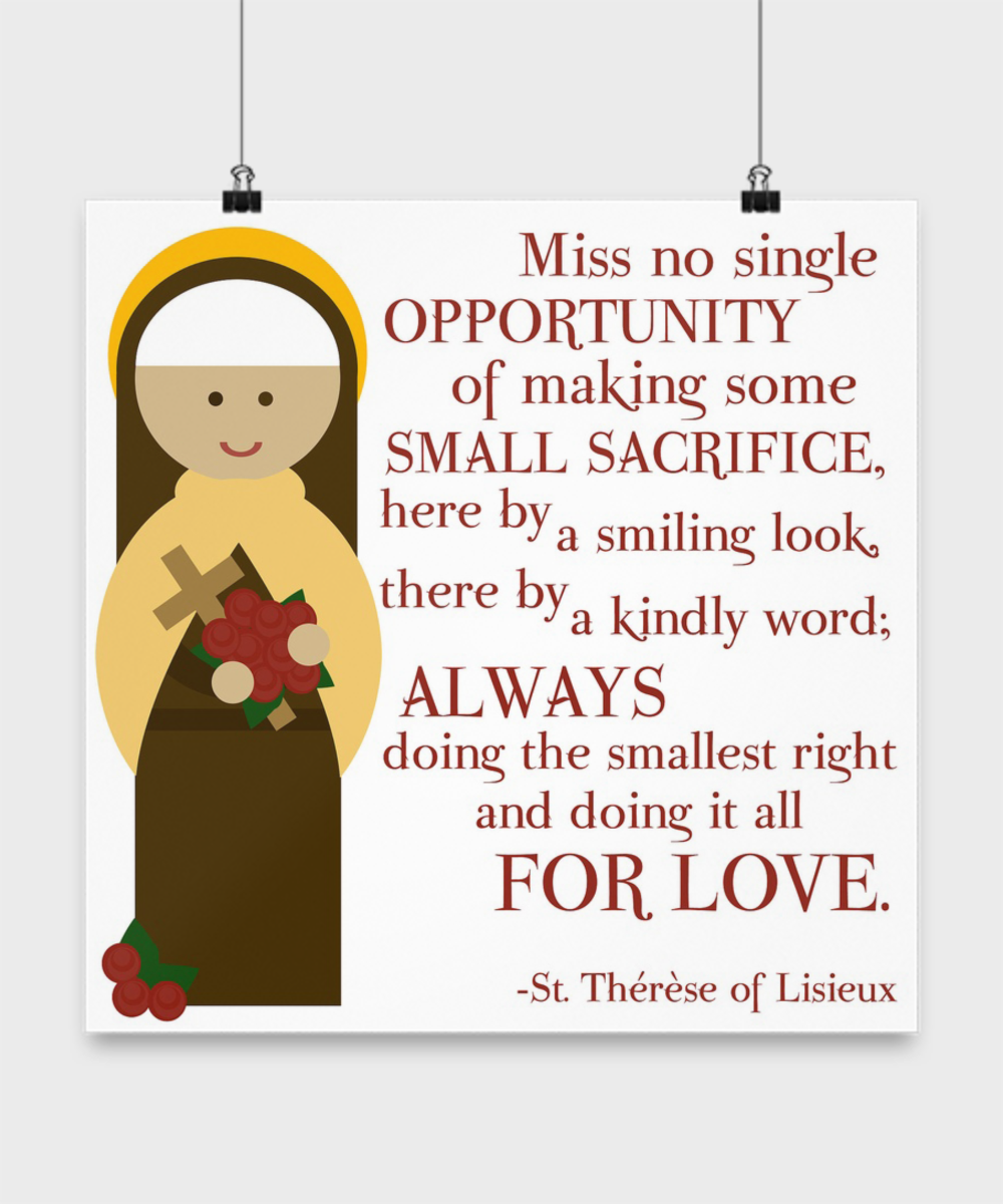 St Therese Quote Poster