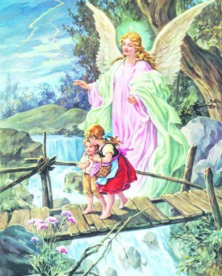 Guardian Angel/St. Benedict Home Blessing Hanger