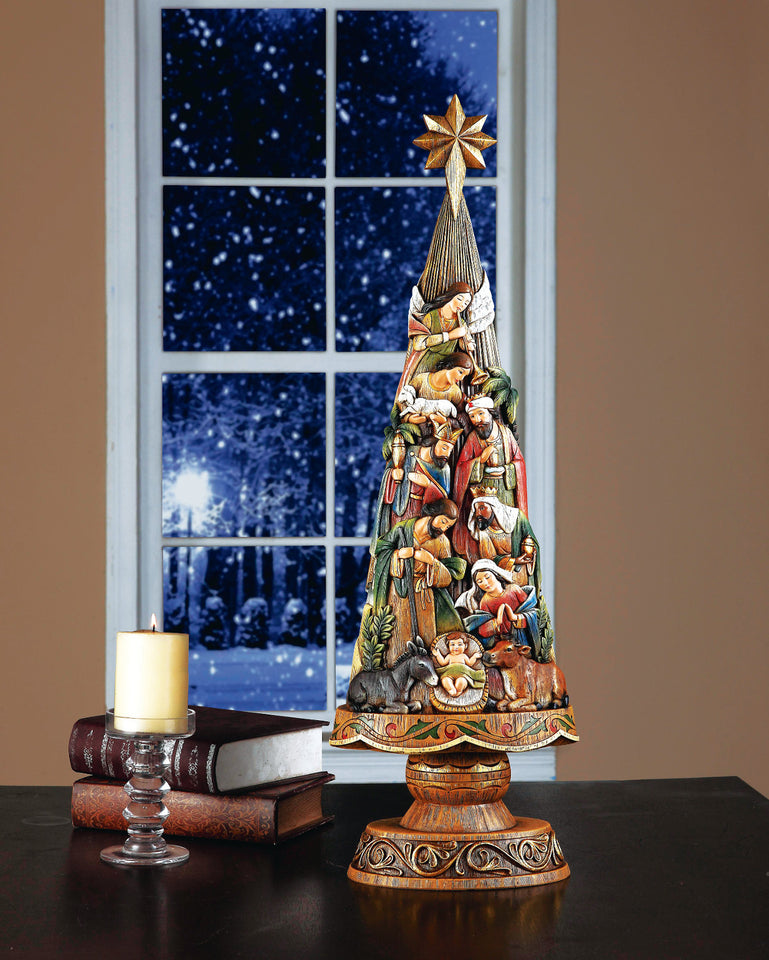 30" Nativity Christmas Tree