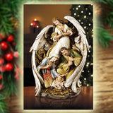 15" Angel With Nativity Scene