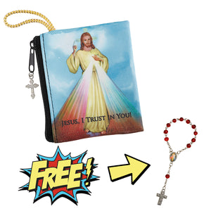Zipper Rosary Case w/ FREE One Decade Rosary